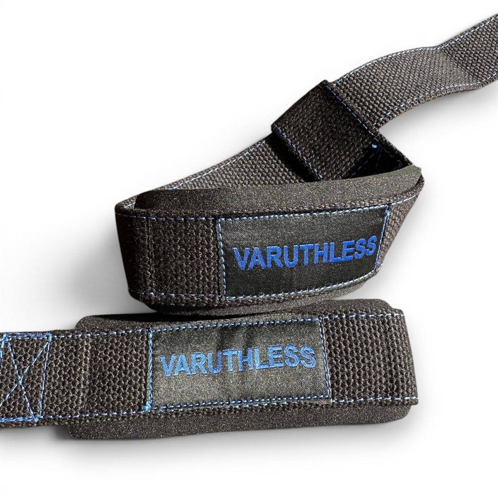 Lifting Straps – Black/Blue Stitching