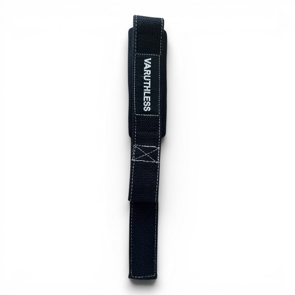 RUTHLESS Lifting Straps – Black/Silver Stitching